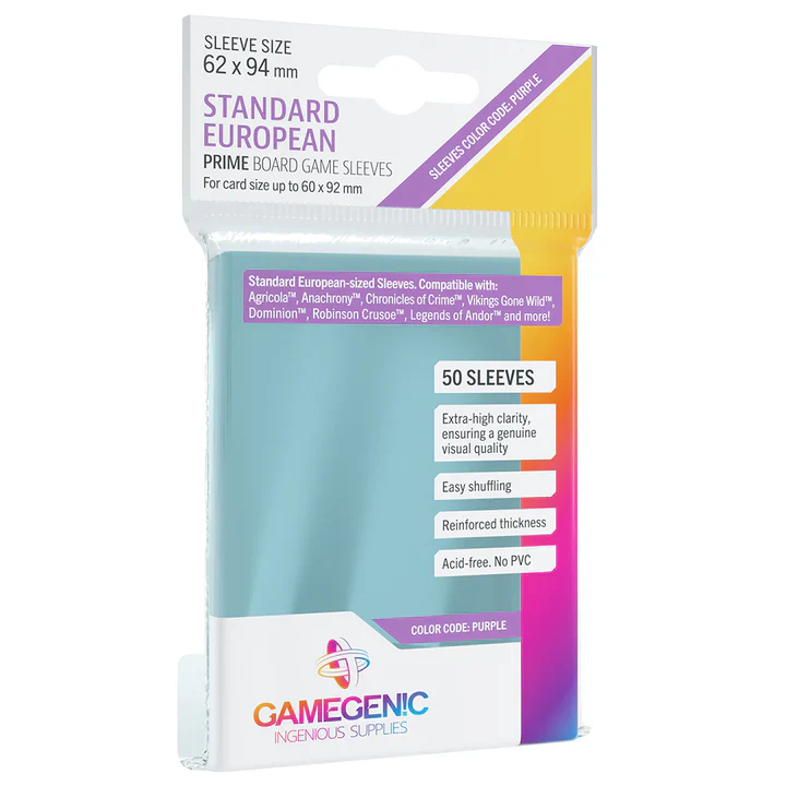 Clear European Boardgame Sleeves