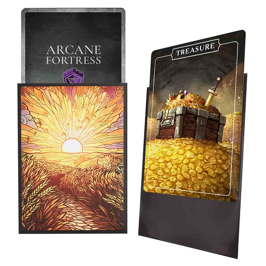 Arcane Fortress Stained Glass Matte Sleeves - Golden Plains Matte Sleeves (100ct)