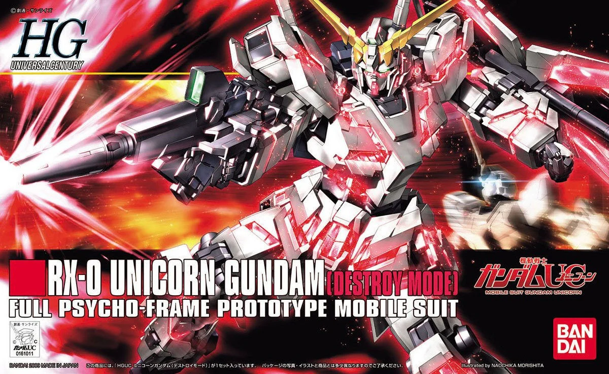 1/144 HGUC RX-0 Unicorn Gundam Destroy Mode