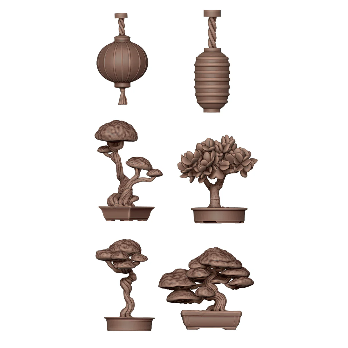 Japanese Lamps & Bonsai - Image 3