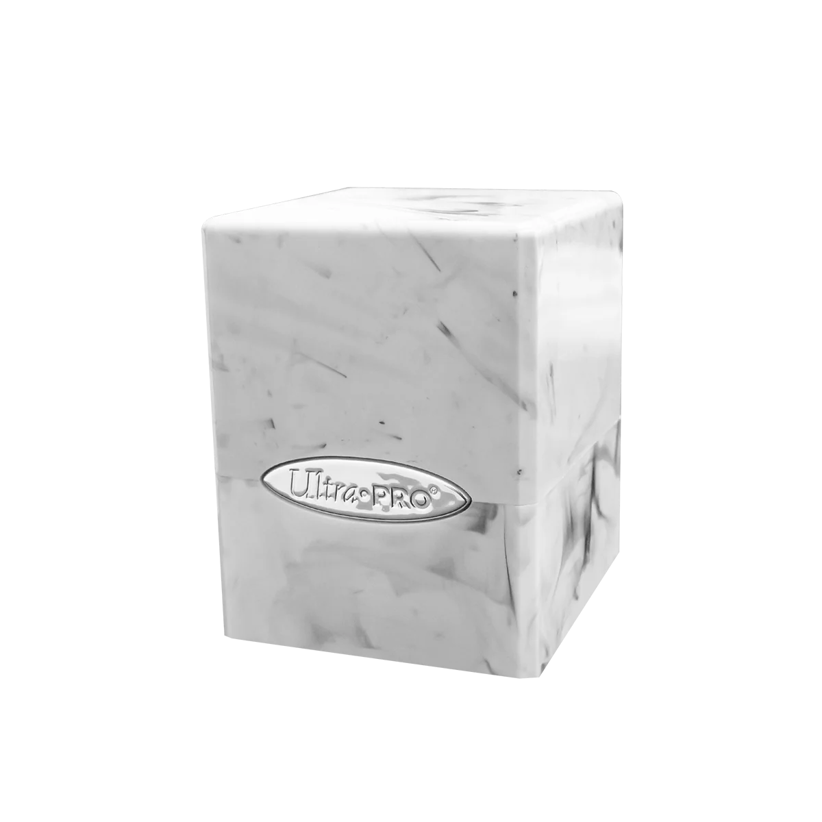Ultra PRO Marble Satin Cube Deck Box - White & Black