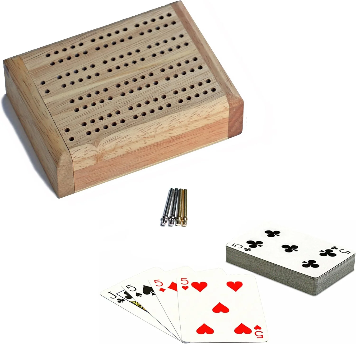 Mini Wooden Travel Cribbage Set
