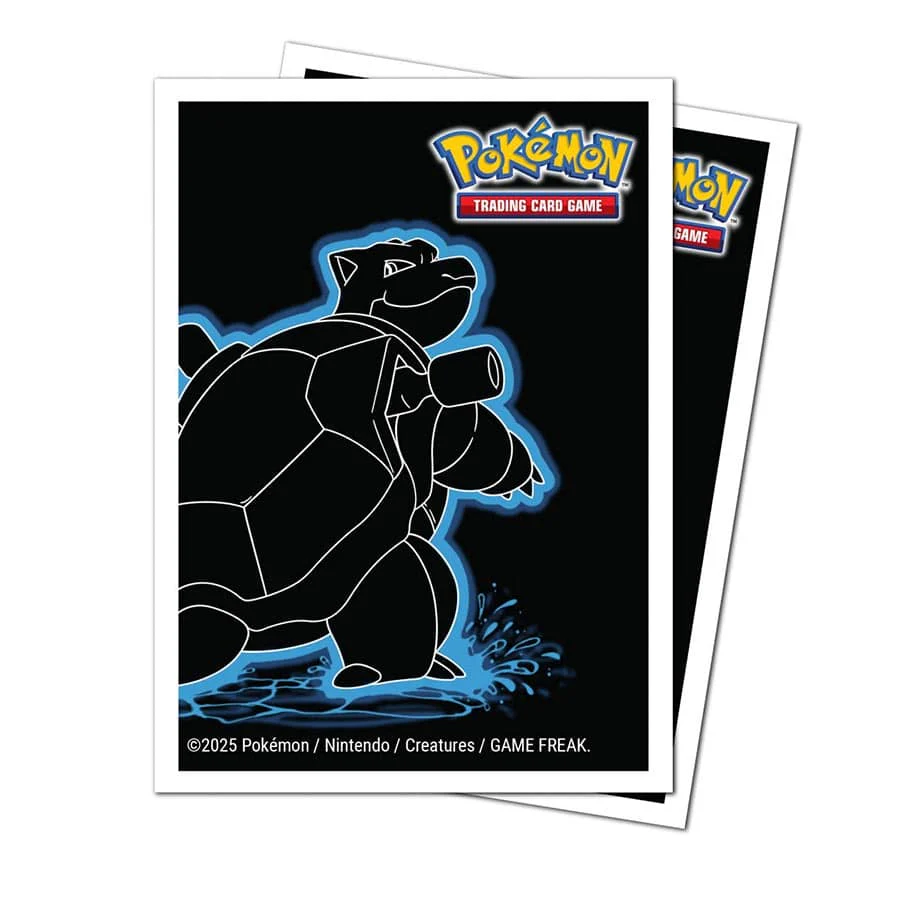 Ultra PRO Pokémon Neon Kanto APEX Deck Protector Sleeves - Blastoise (105ct)