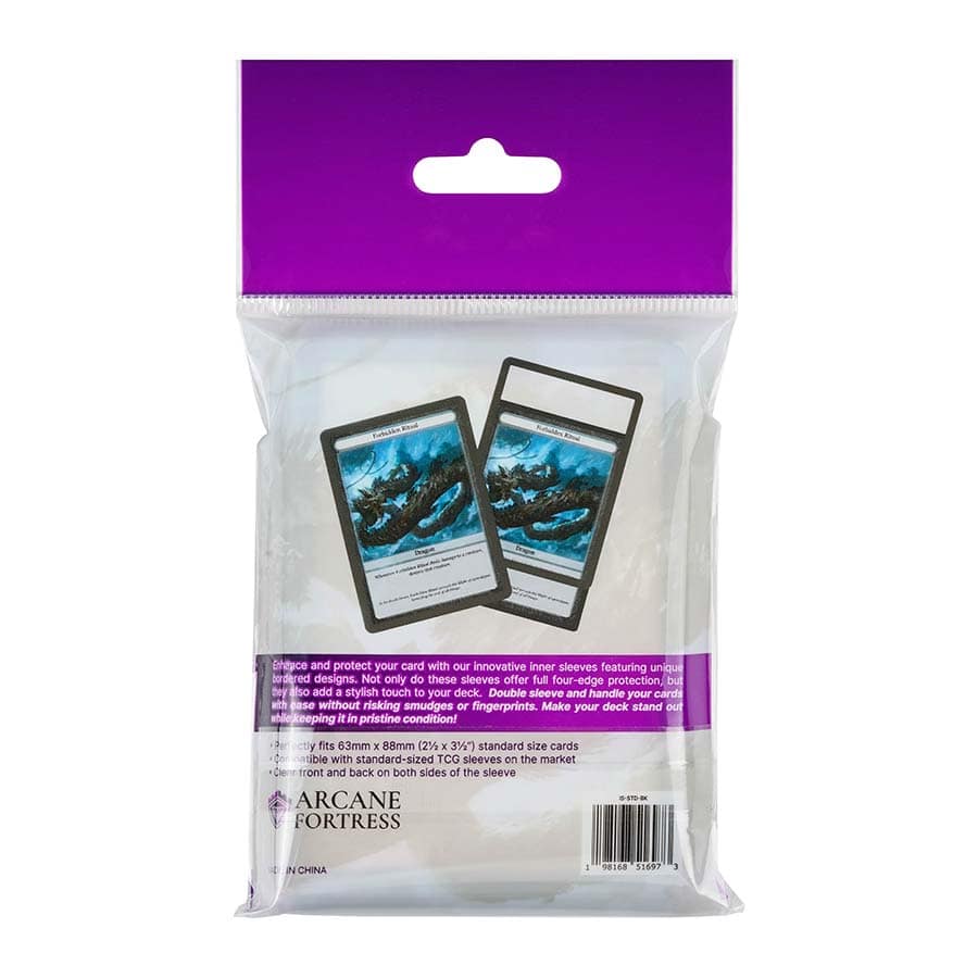 Arcane Fortress Synergy Inner Sleeves - Pitch Black