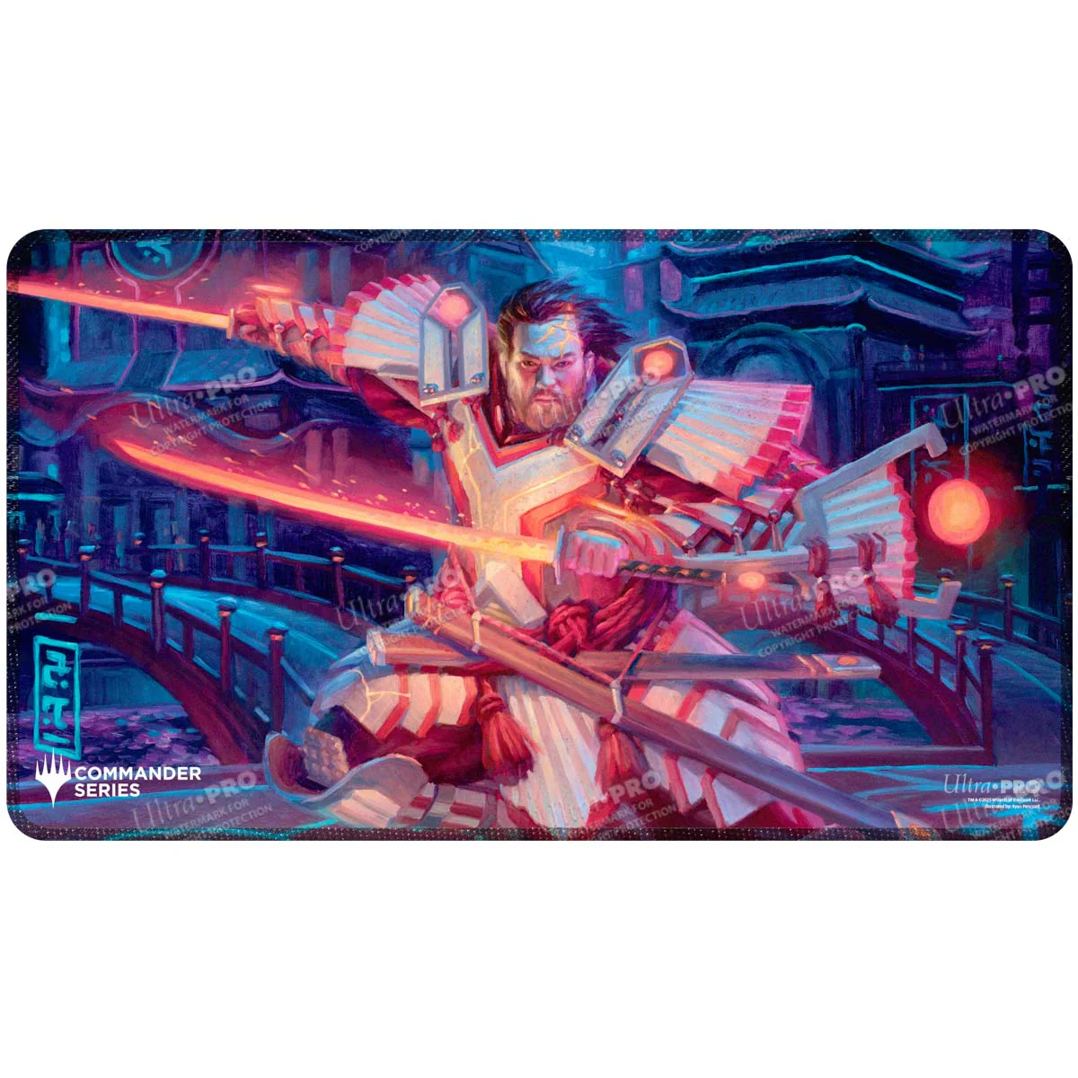 Ultra PRO - Commander Series #5 - Three Color Wedge - Isshin Stitched Playmat for Magic: The Gathering