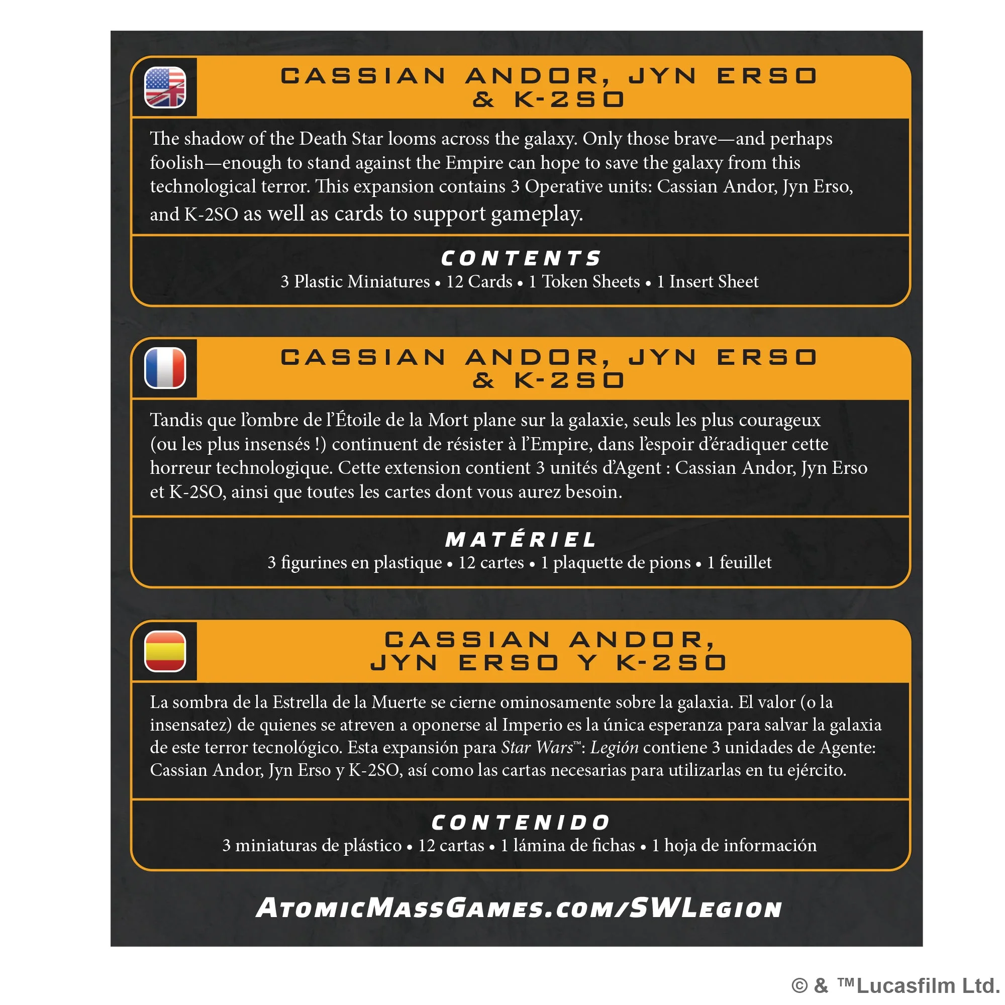 Star Wars: Legion – Cassian Andor, Jyn Erso & K-2SO - Image 2