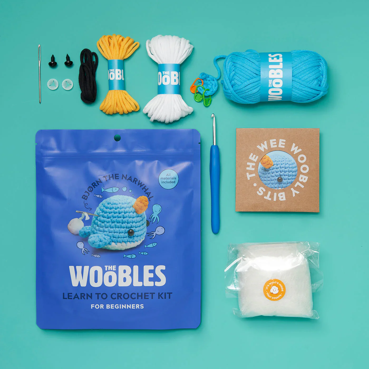Woobles Bjørn the Narwhal Crochet Kit - Image 2